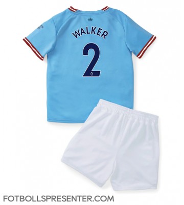 Manchester City Kyle Walker #2 Hemmatröja Barn 2022-23 Kortärmad (+ korta byxor)